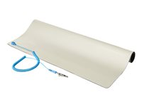 StarTech.com 23x47in Anti Static Mat, ESD Mat for Electronics Repair, Anti Static Desk Mat w/Detachable Grounding Wire, ANSI/ESD S 4.1 Compliant, Flexible Thermoplastic Work Mat/Pad - Suitable for Tables (LG-ANTI-STATIC-MAT) - Antistatisk matte - avtakbar jordingsledning - beige LG-ANTI-STATIC-MAT
