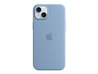 Apple - Baksidedeksel for mobiltelefon - MagSafe-samsvar - silikon - vinterblå - for iPhone 15 Plus MT193ZM/A