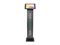 Compulocks Apex BrandMe - Stativ - for nettbrett - merkevaremulighet - låsbar - metallramme, polypropylenpanel - svart - plassering på gulv - for Apple iPad A16 Wi-Fi, A16 Wi-Fi + Cellular 140B209APXB