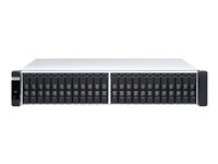 QNAP ES2486dc - NAS-server - 24 brønner - kan monteres i rack - SAS 12Gb/s - RAID RAID 0, 1, 5, 6, 10, 50, JBOD, 60, RAID TP - RAM 96 GB - Gigabit Ethernet / 10 Gigabit Ethernet - iSCSI støtte - 2U ES2486DC-2142IT-96G