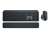 Logitech MX Keys S Combo - Tastatur- og mussett - bakbelysning - trådløs - Bluetooth LE - Nordisk (dansk/finsk/norsk/svensk) - tastsvitsj: Scissor-Key - grafitt - med Palm Rest 920-011612