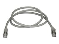 StarTech.com 7m CAT6A Ethernet Cable, 10 Gigabit Shielded Snagless RJ45 100W PoE Patch Cord, CAT 6A 10GbE STP Network Cable w/Strain Relief, Grey, Fluke Tested/UL Certified Wiring/TIA - Category 6A - 26AWG (6ASPAT7MGR) - Koblingskabel - RJ-45 (hann) til RJ-45 (hann) - 7 m - STP - CAT 6a - formstøpt, uten hindringer - grå 6ASPAT7MGR