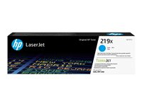 HP 219X - Høy ytelse - cyan - original - LaserJet - tonerpatron (W2191X) - for P/N: 499Q6F#ABZ, 499Q7F#ABU, 499Q8F#ABF, 499Q8F#ABU, 499Q8F#BAZ, 499R0F#ABU, 499R0F#ABZ W2191X