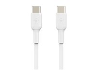 Belkin BoostCharge - USB-kabel - 24 pin USB-C (hann) til 24 pin USB-C (hann) - 1 m - hvit CAB003BT1MWH