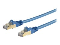 StarTech.com 7m CAT6A Ethernet Cable, 10 Gigabit Shielded Snagless RJ45 100W PoE Patch Cord, CAT 6A 10GbE STP Network Cable w/Strain Relief, Blue, Fluke Tested/UL Certified Wiring/TIA - Category 6A - 26AWG (6ASPAT7MBL) - Koblingskabel - RJ-45 (hann) til RJ-45 (hann) - 7 m - STP - CAT 6a - formstøpt, uten hindringer - blå 6ASPAT7MBL