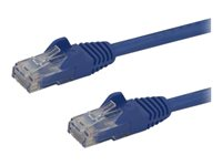 StarTech.com 10m CAT6 Ethernet Cable, 10 Gigabit Snagless RJ45 650MHz 100W PoE Patch Cord, CAT 6 10GbE UTP Network Cable w/Strain Relief, Blue, Fluke Tested/Wiring is UL Certified/TIA - Category 6 - 24AWG (N6PATC10MBL) - Koblingskabel - RJ-45 (hann) til RJ-45 (hann) - 10 m - UTP - CAT 6 - formstøpt, uten hindringer - blå N6PATC10MBL