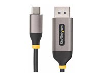 StarTech.com 10ft (3m) USB-C to DisplayPort Adapter Cable, 8K 60Hz - Adapterkabel - 24 pin USB-C (hann) til DisplayPort (hann) låst - USB4 / Thunderbolt 3 / Thunderbolt 4 / DisplayPort 1.4 - 3 m - 8K 60Hz støtte, 4K 144Hz støtte - svart, grå 142-USBC-DP-8K-10F