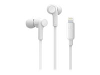 Belkin ROCKSTAR - Ørepropper med mikrofon - i øret - kablet - Lightning - lydisolerende - hvit - for Apple 10.5-inch iPad Pro; iPad mini 4; iPhone 7, 7 Plus, 8, 8 Plus, X, XR, XS, XS Max G3H0001BTWHT