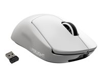 Logitech PRO X SUPERLIGHT Wireless Gaming Mouse - Mus - optisk - 5 knapper - trådløs - 2.4 GHz - USB Logitech LIGHTSPEED receiver - hvit 910-005943