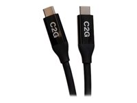 C2G 3.3ft (1m) USB-C Male to USB-C Male Cable (20V 5A) - USB4 (40Gbps) - USB-kabel - 24 pin USB-C (hann) til 24 pin USB-C (hann) - USB 2.0 / USB 3.2 / USB4 / Thunderbolt 3 - 20 V - 5 A - 1 m - USB Power Delivery (100 W), reversible kontakter, gullglimtkontakter, 8K-støtte - svart C2G28878