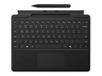 Microsoft Surface Pro Keyboard - tastatur - med styrepute, akselerometer, lagrings- og ladebakke for Surface Slim Pen 2 - QWERTY - Nordisk - svart - med Slim Pen 2 Inn-enhet 8X8-00149