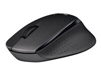 Logitech M330 SILENT PLUS - Mus - 3 knapper - trådløs - 2.4 GHz - USB trådløs mottaker - svart 910-004909