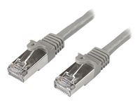 StarTech.com 1m CAT6 Ethernet Cable, 10 Gigabit Shielded Snagless RJ45 100W PoE Patch Cord, CAT 6 10GbE SFTP Network Cable w/Strain Relief, Grey, Fluke Tested/Wiring is UL Certified/TIA - Category 6 - 26AWG (N6SPAT1MGR) - Koblingskabel - RJ-45 (hann) til RJ-45 (hann) - 1 m - SFTP - CAT 6 - formstøpt, uten hindringer - grå N6SPAT1MGR