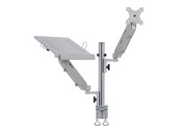 Eaton Tripp Lite Series Full-Motion Desktop Clamp for Laptop and 17" to 32" Monitor, Aluminum, TAA - Monteringssett - helbevegelses justerbar arm - for Skjerm - aluminium, stål - sølv - skjermstørrelse: 17"-32" - skrivebordsmonterbar - TAA-samsvar DDR1732NBMTAA