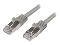 StarTech.com 1m CAT6 Ethernet Cable, 10 Gigabit Shielded Snagless RJ45 100W PoE Patch Cord, CAT 6 10GbE SFTP Network Cable w/Strain Relief, Grey, Wiring is UL Certified/TIA - Category 6 - 26AWG (N6SPAT1MGR) - Koblingskabel - RJ-45 (hann) til RJ-45 (hann) - 1 m - SFTP - CAT 6 - formstøpt, uten hindringer - grå N6SPAT1MGR
