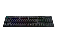 Logitech Gaming G915 - Tastatur - bakgrunnsbelyst - USB, Bluetooth, 2.4 GHz - Pan Nordic - tastsvitsj: GL Clicky - svart 920-009108