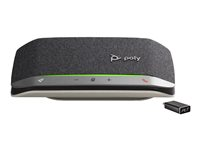 Poly Sync 20+ - Haut-parleur intelligent - Bluetooth - sans fil, filaire - USB-C via un adaptateur Bluetooth - argent 772D0AA