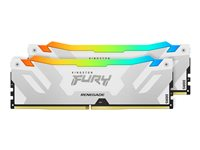 Kingston FURY Renegade - DDR5 - sett - 32 GB: 2 x 16 GB - DIMM 288-pin - 7200 MT/s / PC5-57600 - CL38 - 1.45 V - on-die ECC KF572C38RWAK2-32