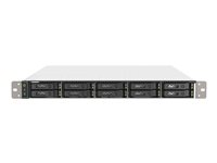 QNAP TS-h1090FU - NAS-server - 10 brønner - kan monteres i rack - SATA 6Gb/s / PCIe (NVMe) / U.2 - RAID RAID 0, 1, 5, 6, 10, 50, JBOD, 60 - RAM 256 GB - 25 Gigabit Ethernet / 2.5 Gigabit Ethernet - iSCSI støtte - 1U TS-H1090FU-7302P-256G