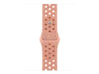 Apple Nike - Bånd for smart armbåndsur - 42mm - M/L-størrelse - alpenglow rosa - for Watch Hermès Series 7, Hermès Series 9, SE 3, Series 10, Series 11, Series 8, Series 9 MGAU4ZM/A