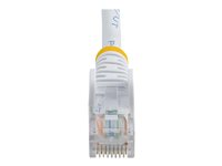 StarTech.com 2m White Cat5e / Cat 5 Snagless Patch Cable - Koblingskabel - RJ-45 (hann) til RJ-45 (hann) - 2 m - UTP - CAT 5e - formstøpt, uten hindringer - hvit 45PAT2MWH