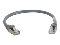 C2G Cat6a Booted Shielded (STP) Network Patch Cable - Koblingskabel - RJ-45 (hann) til RJ-45 (hann) - 30 m - STP - CAT 6a - formstøpt, uten hindringer, flertrådet - grå 89925