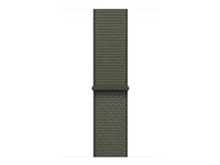 Apple - Sløyfe for smart armbåndsur - 46mm - 145 - 220 mm - skog - for Watch Hermès Series 9, SE 3, Series 10, Series 11, Series 8, Series 9, Ultra 2, Ultra 3 MFFJ4ZM/A
