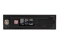 StarTech.com 5.25in Trayless Hot Swap Mobile Rack for 3.5in Hard Drive - Internal SATA Backplane Enclosure - Lockable drive bay (HSB100SATBK) - Bevegelig lagerrack - 3.5" - svart - for P/N: 25SAT35HDD, 25SATSAS35HD HSB100SATBK