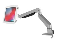 Compulocks iPad Pro 11" (1-4th Gen) Space Enclosure Articulating Arm Mount - Monteringssett (leddarm, hus) - for nettbrett - låsbar - høyverdig aluminium - hvit, sølv - skjermstørrelse: 11" - skrivebordsmonterbar - for Apple 11-inch iPad Pro (1. generasjon, 2. generasjon, 3. generasjon, 4. generasjon) 660REACH211SENW