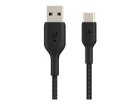 Belkin BoostCharge - USB-kabel - 24 pin USB-C (hann) til USB (hann) - 15 cm - svart CAB002BT0MBK