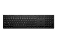 HP 455 - Tastatur - programmerbar - trådløs - 2.4 GHz - Pan Nordic - svart 4R177A6#UUW