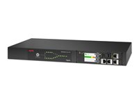 APC Netshelter Rack Automatic Transfer Switch AP4450A - Redundant switch (kan monteres i rack) - AC 100/120 V - 1440 VA - enkeltfase - Ethernet 10/100/1000, USB - utgangskontakter: 10 - 1U - 2.44 m kabel - svart AP4450A