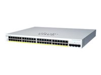 Cisco Business 220 Series CBS220-48P-4X - Switch - smart - 48 x 10/100/1000 (PoE+) + 4 x 10 Gigabit SFP+ (opplenke) - rackmonterbar - PoE+ (382 W) - gjenfabrikert CBS220-48P-4XEU-RF