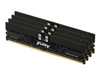 Kingston FURY Renegade Pro - DDR5 - sett - 128 GB: 4 x 32 GB - DIMM 288-pin - 6400 MHz / PC5-51200 - CL32 - 1.4 V - registrert - ECC - svart KF564R32RBE2K4-128