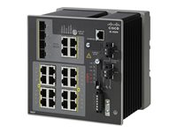 Cisco Industrial Ethernet 4000 Series - Switch - Styrt - 8 x 10/100/1000 + 8 x 10/100/1000 (PoE+) + 4 x kombo-Gigabit SFP - DIN-skinnemonterbar - PoE+ - DC power - TAA-samsvar IE-4000-8GT8GP4G-E