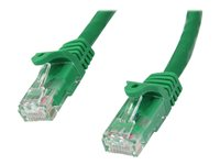 StarTech.com 3m CAT6 Ethernet Cable, 10 Gigabit Snagless RJ45 650MHz 100W PoE Patch Cord, CAT 6 10GbE UTP Network Cable w/Strain Relief, Green, Wiring is UL Certified/TIA - Category 6 - 24AWG (N6PATC3MGN) - Koblingskabel - RJ-45 (hann) til RJ-45 (hann) - 3 m - UTP - CAT 6 - uten hindringer - grønn N6PATC3MGN