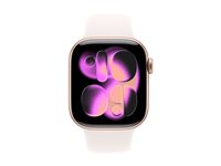 Apple Watch Series 11 (GPS + Cellular) - 42 mm - rosegull aluminium - smartklokke med sportsbånd - fluorelastomer - lett rouge - båndbredde: M/L - 64 GB - LTE, Wi-Fi 4, UWB, Bluetooth - 5G - 29.7 g MF8F4QN/A