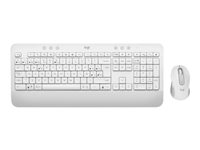 Logitech Signature MK650 Combo for Business - Tastatur- og mussett - trådløs - Bluetooth LE - QWERTY - Nordisk (dansk/finsk/norsk/svensk) - elfenbenshvit 920-011038