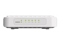 NETGEAR GS605v4 - Switch - ikke-styrt - 5 x 10/100/1000 - stasjonær GS605-400PES