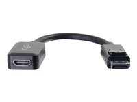 C2G 8in DisplayPort to HDMI Adapter - DP to HDMI Adapter - 1080p - Black - M/F - Video adapter - DisplayPort hann til HDMI hunn - 20.3 cm - skjermet - svart 54322