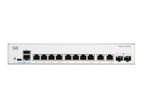 Cisco Catalyst 1300-8T-E-2G - Switch - L3 - Styrt - 8 x 10/100/1000Base-T + 2 x kombo Gigabit SFP/RJ-45 - rackmonterbar C1300-8T-E-2G